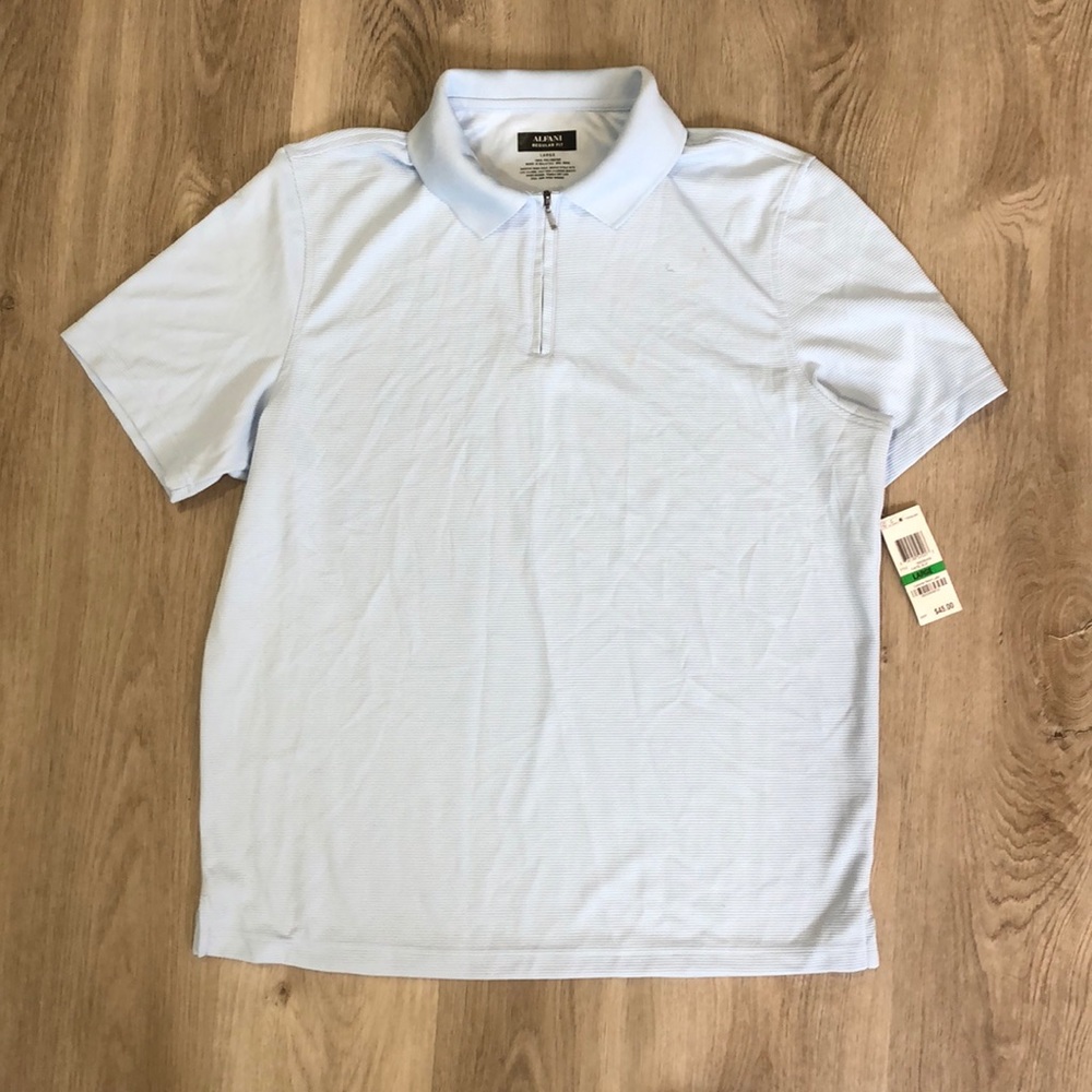 NWT‼️ALFANI BLUE QUARTER ZIP SHIRT